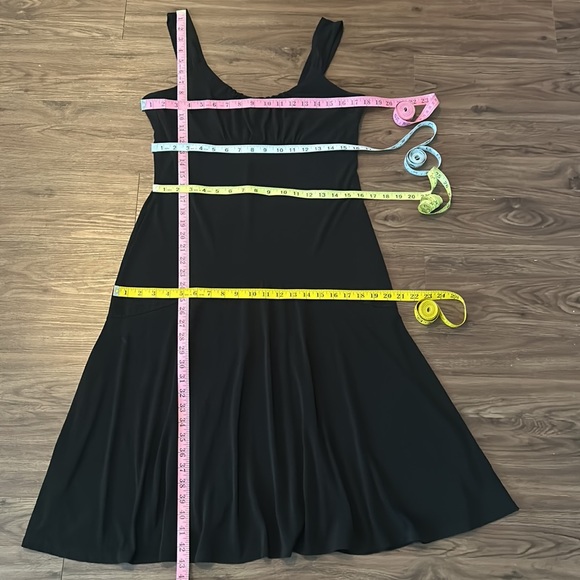 MICHAEL Michael Kors Black Sleeveless Tiered Drop Waist Shift Dress Size Large L - Picture 7 of 7